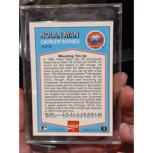 Vintage 1992 DonRuss Nolan Ryan Coca Cola Baseball cards- Set of 4 - Picture 9 of 9